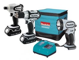 Makita 18V Compact Lithium-Ion 3-Pc. Combo Kit - LCT300W