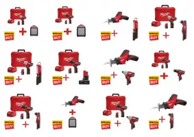 Milwaukee kits free tool