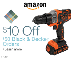 $10 OFF SELECT $50 BLACK & DECKER ORDERS @ AMAZON