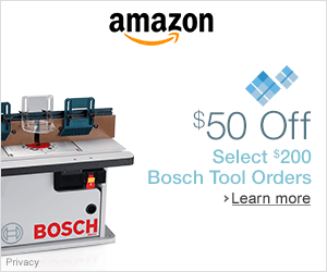 $50 OFF SELECT $200 BOSCH ORDERS @ AMAZON